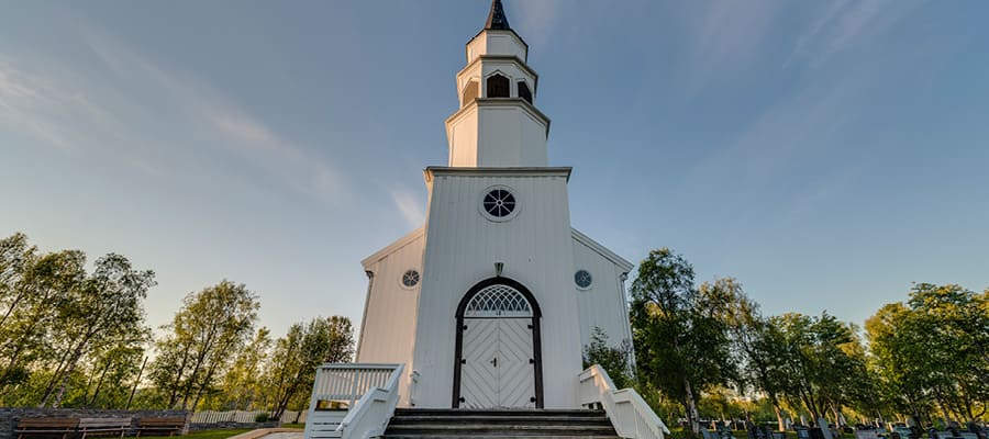 View the English-inspired gothic architecture of the unique Alta Church.